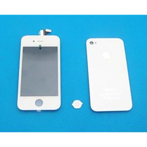 【クリックで詳細表示】iPhone4 ホワイトボディー！ フロント＋リア＋ホームボタン フルセット-533753