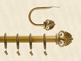 Review   / Austria Adjustable Decorative Window Curtain Rod Set - Antique Gold