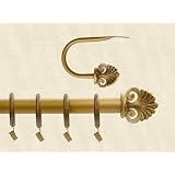 Austria Adjustable Decorative Window Curtain Rod Set - Antique Gold by everydayhomeoutlet
