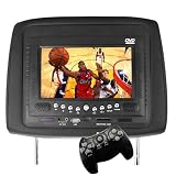 Car Headrest DVD Player/Game System Black (single) - 7 Inch Vehicle / Car Video
