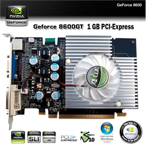 Nvidia Geforce 8600gt 8600 Gt 1gb 1024mb Ddr2 Pci-e 16x Video Card Dvi/hdtv/tv Out/crt/vga/s-video Support Sli