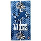 NFL McArthur Detroit Lions 30" x 60" Royal Blue Team Stripe Beach Towel -