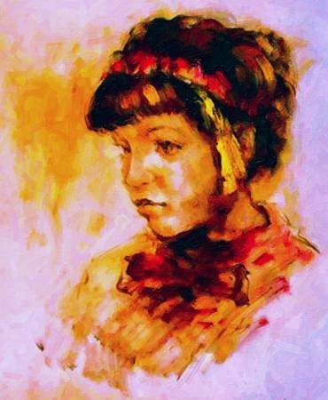 Custom Order #X9-PGW, Oil on Canvas, Custom Painting of The Person You Love, For 1 Person of Customer's Choice, Style: Expressionism, with Signature Text 