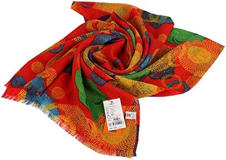 MoonlightCity 100% Pure Wool Women Cashmere Thin Soft Casual Warm Shawl Scarf H16006-E10 Orange L