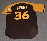 GAYLORD PERRY San Diego Padres 1978 Majestic Cooperstown Throwback Away Baseball Jersey
