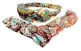 L. Erickson USA Knot Turban - Floral Fan Silk Print