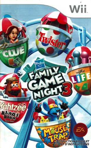 Hasbro Family Game Night 3 Wii Instruction Booklet (Nintendo Wii Manual Only) (Nintendo Wii Manual)