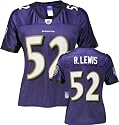 Ray Lewis Purple Reebok Replica Baltimore Ravens Women's Jersey