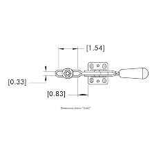 DE STA CO 227-U Toggle Lock Plus Clamp with U-Shaped Bar and Flanged Base