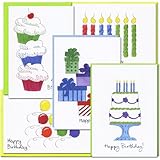 Color Sketch I: Birthday Card Assortment - 2 each of 5 different designs, box of 10 cards & 12 envelopes