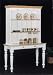 White and Natural Finish Solid Wood Buffet and Hutch Cabinet