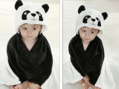 Luk Oil Spring Autumn Kid Baby Girl Boy Bathrobe Towel Cloak Cute Panda Cartoon Ultra-soft Flannel Baby Blanket Suitable for 0-2 Years Old review