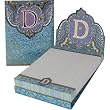 D Monogram Punch Studio Paisley 75-Page mini notepad - magnetic closure jewel on tab