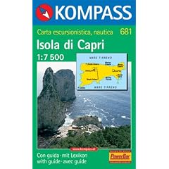 Isola di Capri 1 : 7 500: Carta escursionistica, nautica. Wanderkarte