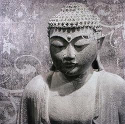 Stone Buddha Design Wall Canvas