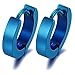 Areke Mens Stainless Steel Huggie Earrings For Men Unisex Valentine's Day Small Hoop Ear Rings (4 Pairs)