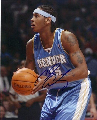 Carmelo Anthony Autographed/Hand Signed Denver Nuggets 8x10 Photo