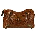 E43 Ladies Handbag Light Brown Patent Designer Shoulder Bag