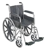 Duro-Med 18 Standard Wheelchair with Fixed Armrest and Swing Away Footrests