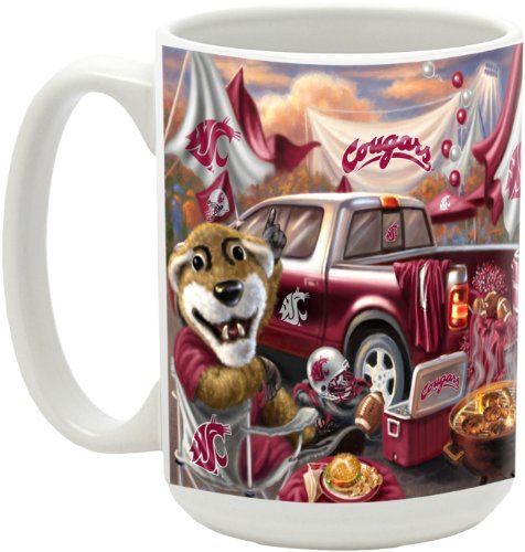 NCAA Washington State University 15-Ounce Tailgate Series Ceramic Mug