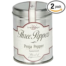 La Terre Exotique Three Peppers, 2.8-Ounce Tins (Pack of 2)
