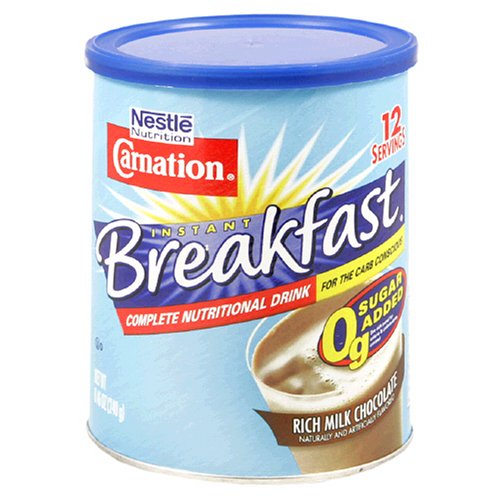 Carnation Instant Breakfast, Chocolate, No Sugar Added, 8.46-Ounce Units (Pack of 3)