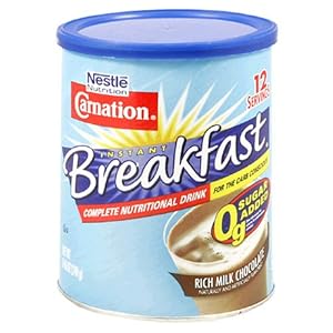 Amazon.com: Carnation Instant Breakfast, Chocolate, No Sugar Added, 8.