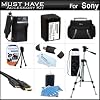 Must Have Accessory Kit For Sony HDR-XR260V, HDR-TD20V, HDR-CX190, HDR-CX210 High Definition Handycam Camcorder Includes Replacement (2300Mah) NP-FV70 Battery + Ac / DC Charger + Deluxe Case + Tripod + Mini HDMI Cable + USB 2.0 SD Reader + Much More