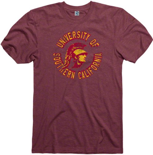 USC Trojans Heathered Crimson Rounder Ring Spun T-Shirt