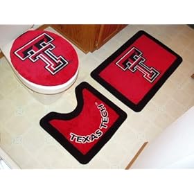  Texas Tech 3 Piece Bath Rug Set