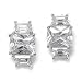 Bridal CZ Princess Cut Stud Earrings - 24-7 Accessories