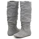 Soda Zulu Knee-High Boots Charcoal (Gray)