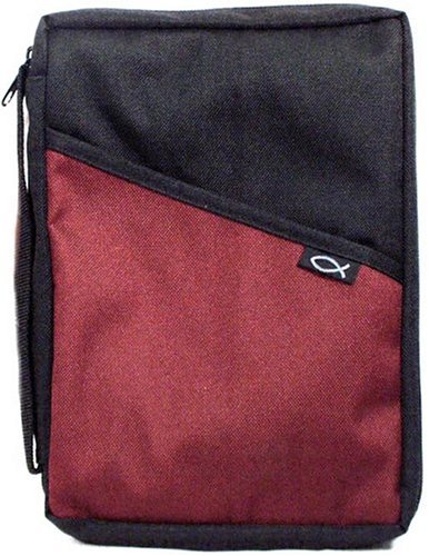 Canvas Black/Burgundy Bible Cover under Bible Covers in The Books Store