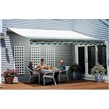 Sunsetter Pro Motorized Awning (13 Ft / Green Stripe)