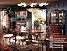 Cherry Finished Dining Set w/Gold Brushed Decoration Trim - Arm Chair