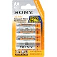 Sony 2500 mAh AA Rechargeable Nimh Batteries, 4-pack