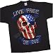 Live Free or Die T-shirt 100% Cotton short sleeve TEENS and ADULTS shirt with Skull