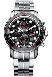Jiusko Men's 76LSB02 Deep Sea Series Titanium Quartz Chronograph 300m Dive Watch