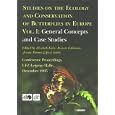 Studies on the Ecology and Conservation of Butterflies in Europe: General Concepts and Case Studies (Pensoft Series... by Elisabeth Kuhn