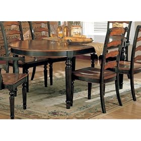 Florence County Style Oval Dining Table and Chair Set by Coaster