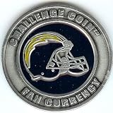 NFL San Diego Chargers Poker Guard with black velvet pouch