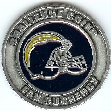 NFL San Diego Chargers Poker Guard with black velvet pouch