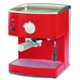 Morphy Richards 47509 Memphis Red Pump Espresso Coffee Maker