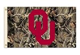 NCAA Oklahoma Sooners 3-by-5 Foot Flag with Grommets - Realtree Camo Background