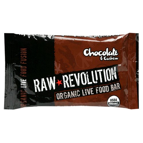 Raw Revolution Organic Live Food Bars, Chocolate & Cashew, 2.2-Ounce Bars (Pack of 12)