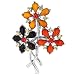 Jewelry : Brown Orange Flowers Pin Brooch