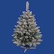 2' Flocked Sugar Pine Artificial Christmas Tree - Unlit