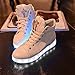 New Women LED Light Luminous Sneaker High Top Lovers Athletic Shoes USB Charge