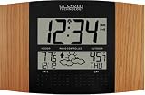 La Crosse Technology WS-8157U-OAK Atomic Clock with Outdoor Temperature and Weather Forecast
