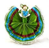 Mexican Corn Husk Doll in Flowing Dress